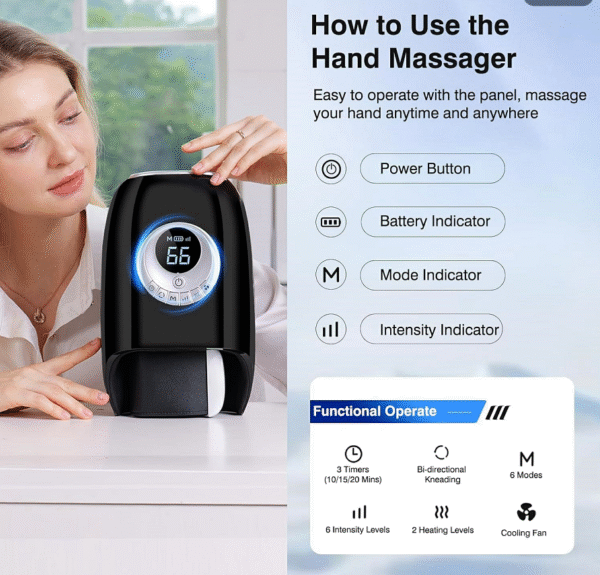 Air Pressure & Thermal Hand Massager
